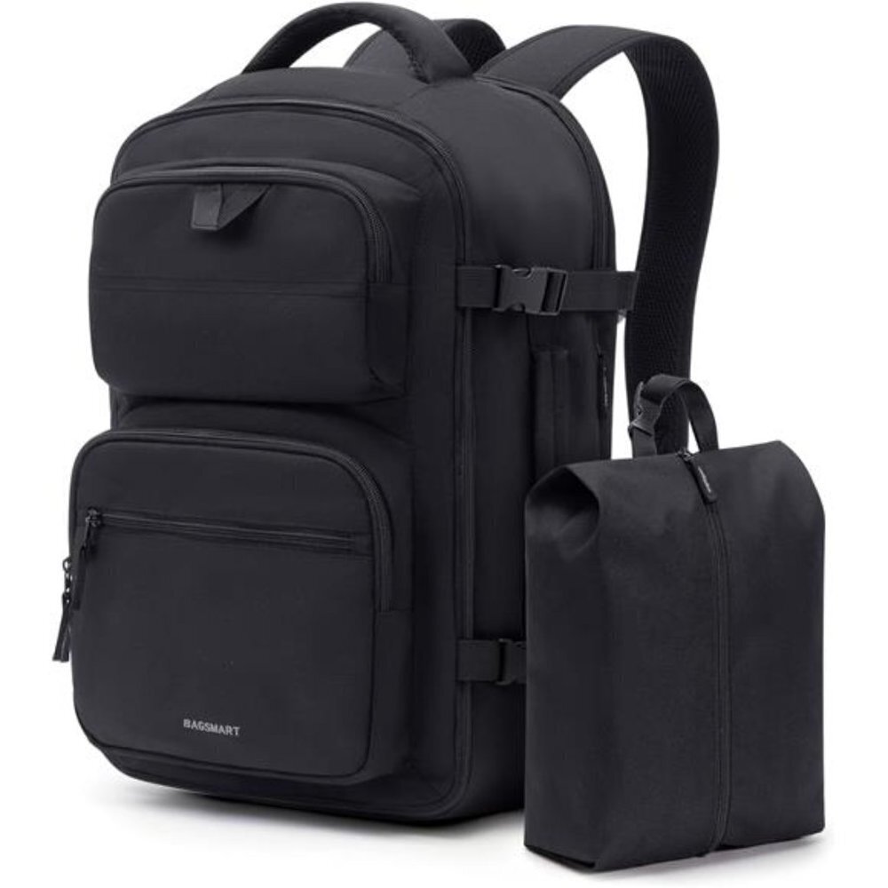 40L Carry-On Backpack Women Men with Shoe Bag